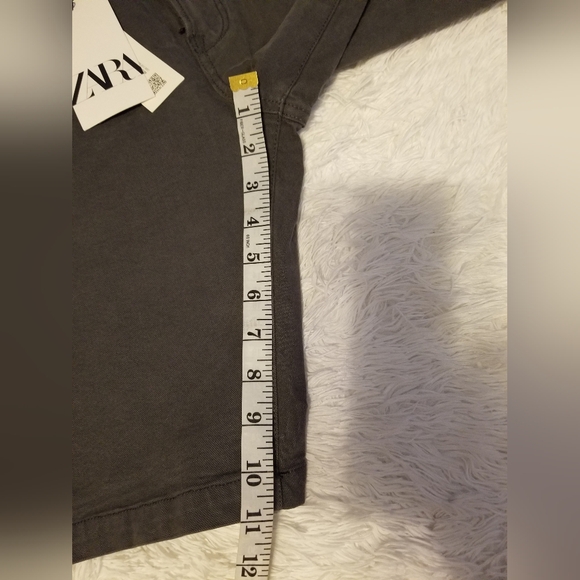 NWT MENS ZARA STEEL GRAY DENIM SHORTS SIZE 44 - Picture 6 of 8